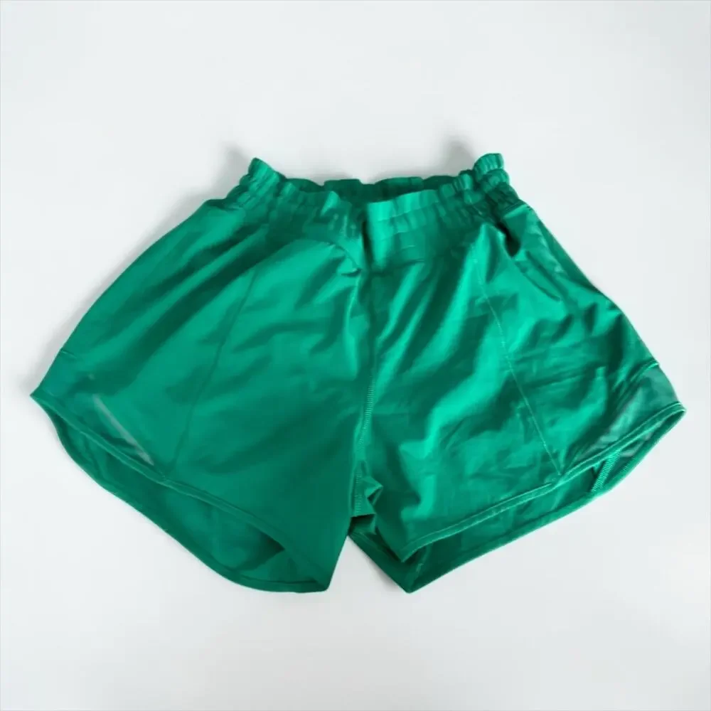 Lululemon Hotty Hot High-Rise Lined Running Shorts Green Size 6